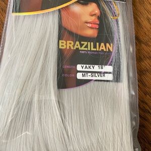 New Human Hair extensions Silver